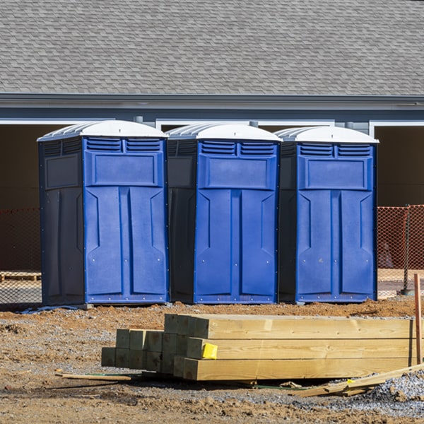 how can i report damages or issues with the portable restrooms during my rental period in Bradley